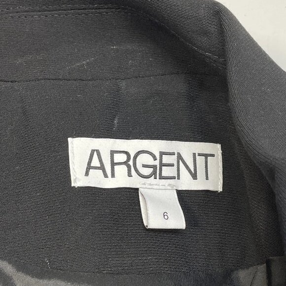 NEW ARGENT  Women's Blazer Madison Viscose Wool Crepe Size 6 Black - Picture 2 of 7